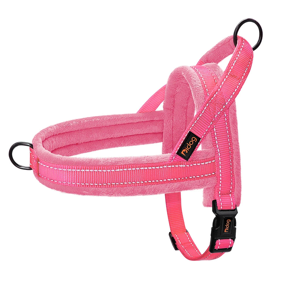 Warm Dog Harness Vest Winter Dog Harnesses Soft Padded Pet Training Harnesses Vests Adjustable