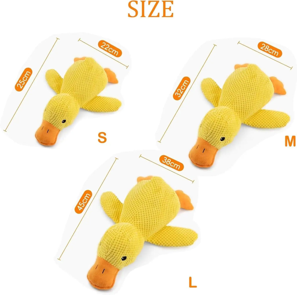 Duck dog toy plush chew resistant durable dog toy with quacking sound