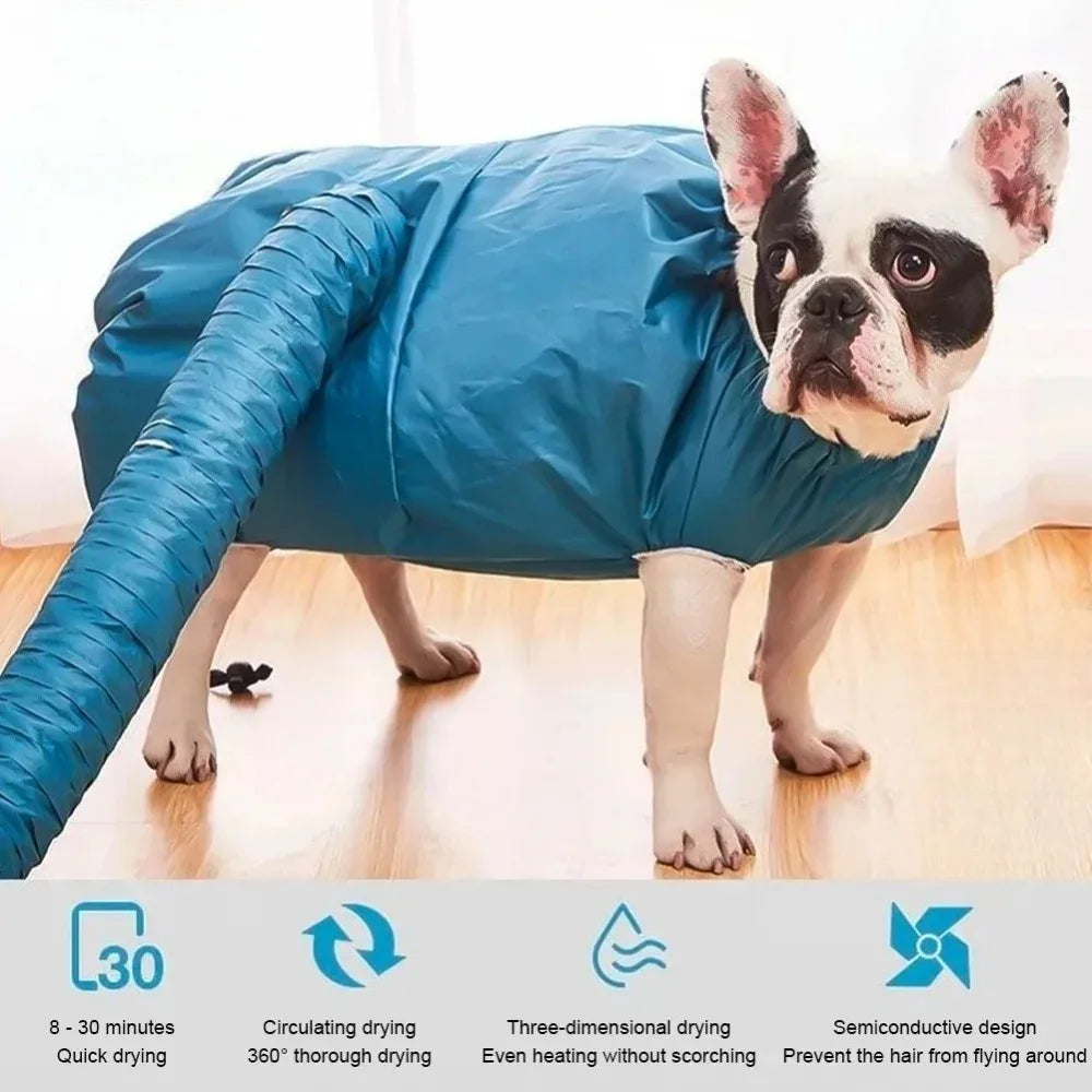 Portable Pet Drying Bag Folding Dog Hair Dryer Box Blow Bag Pet Grooming Dry Bag
