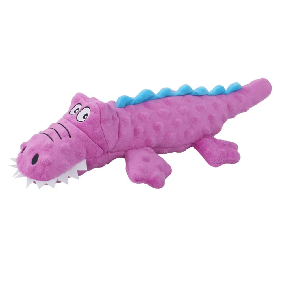 Indestructible Robust Crocodiles Dog Toy Unbreakable Stuffed Plush Dog Toy for Aggressive Chewer Interactive Dog Toy for Boredom