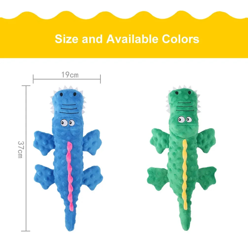 Indestructible Robust Crocodiles Dog Toy Unbreakable Stuffed Plush Dog Toy for Aggressive Chewer Interactive Dog Toy for Boredom