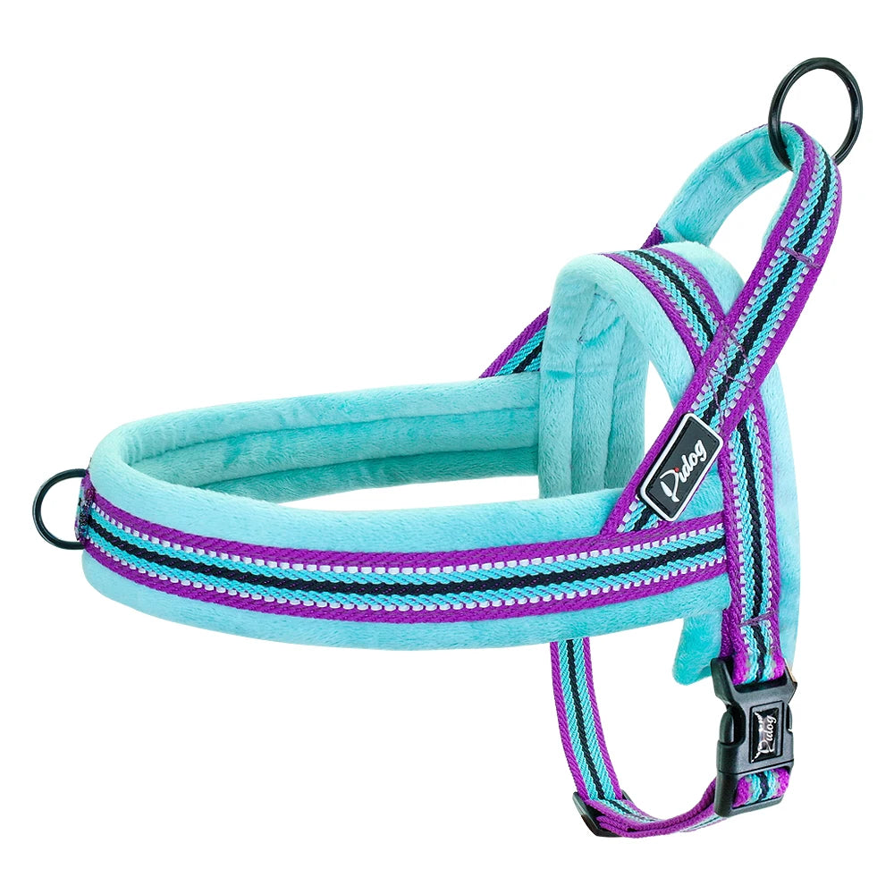 Warm Dog Harness Vest Winter Dog Harnesses Soft Padded Pet Training Harnesses Vests Adjustable
