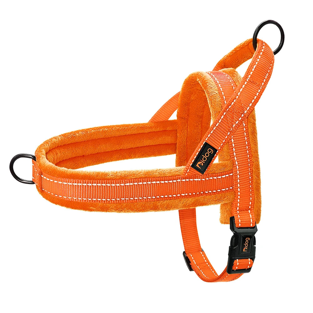 Warm Dog Harness Vest Winter Dog Harnesses Soft Padded Pet Training Harnesses Vests Adjustable