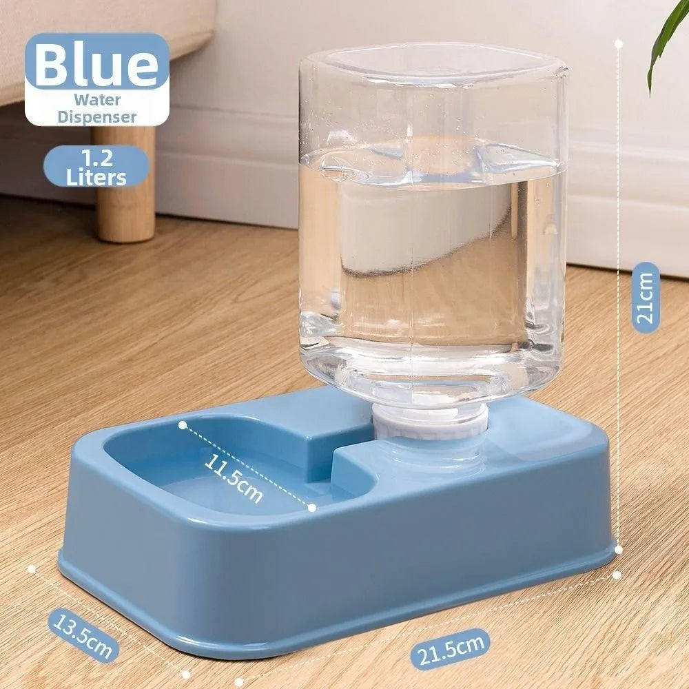 Pet Automatic Feeder Large Capacity 2 Styles Cat Dog Water Dispenser Feeder Set Plastic 3 Colors