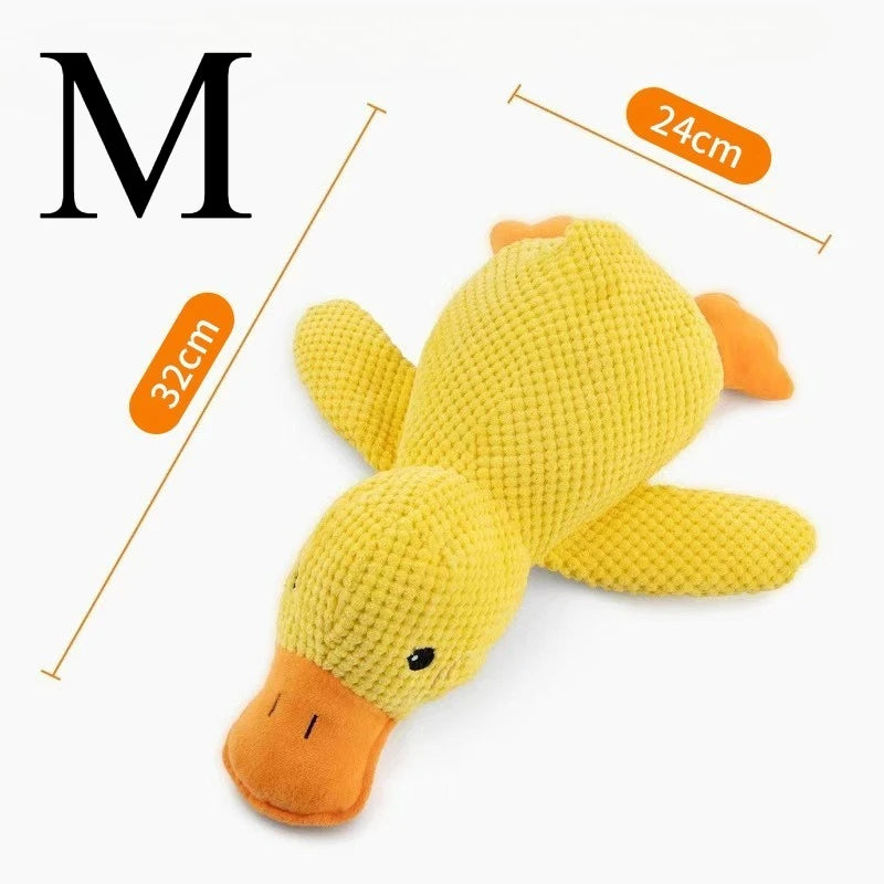 Duck dog toy plush chew resistant durable dog toy with quacking sound