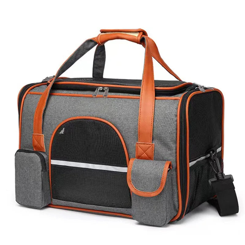 Dog Pet Carrier Bag Multiple Storage Pockets Cat Travel Handbag for Medium Cats, Puppy, Rabbits