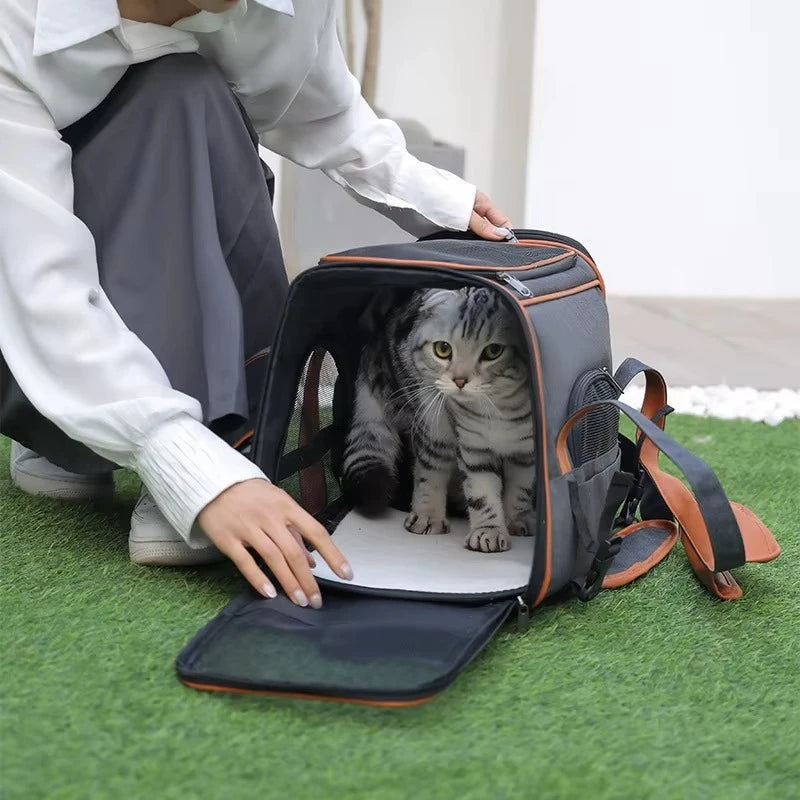 Dog Pet Carrier Bag Multiple Storage Pockets Cat Travel Handbag for Medium Cats, Puppy, Rabbits