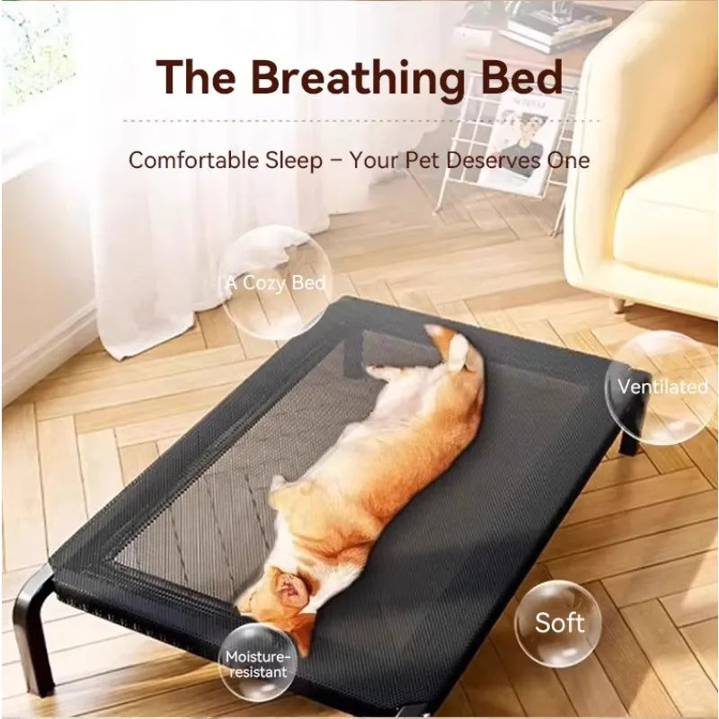 For Outdoor Home Use Elevated Big Dog Bed Summer Dog Nest Convenient Carry Moisture Proof Non-Slip Large Cat Bed Durable