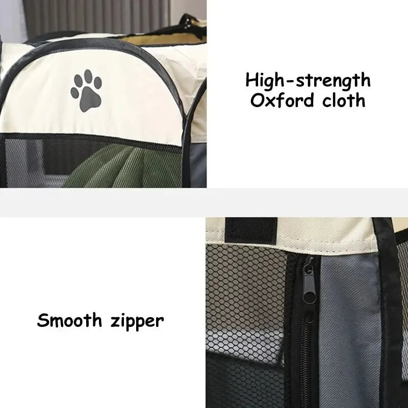 Portable Foldable Pet Tent Kennel Octagonal Fence Puppy Shelter Easy To Use Outdoor Easy Operation Large Dog