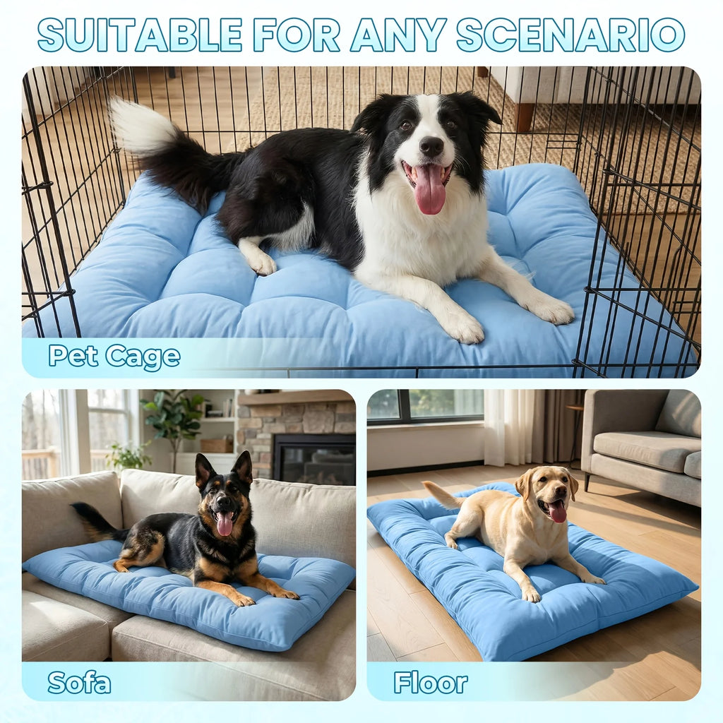 Extra-Large Summer Cooling Mat Dog Sofa Bed | Ultra-SoftExtra-Large Plush Dog Sofa Bed Super Soft Thick Polyester Pet Mat