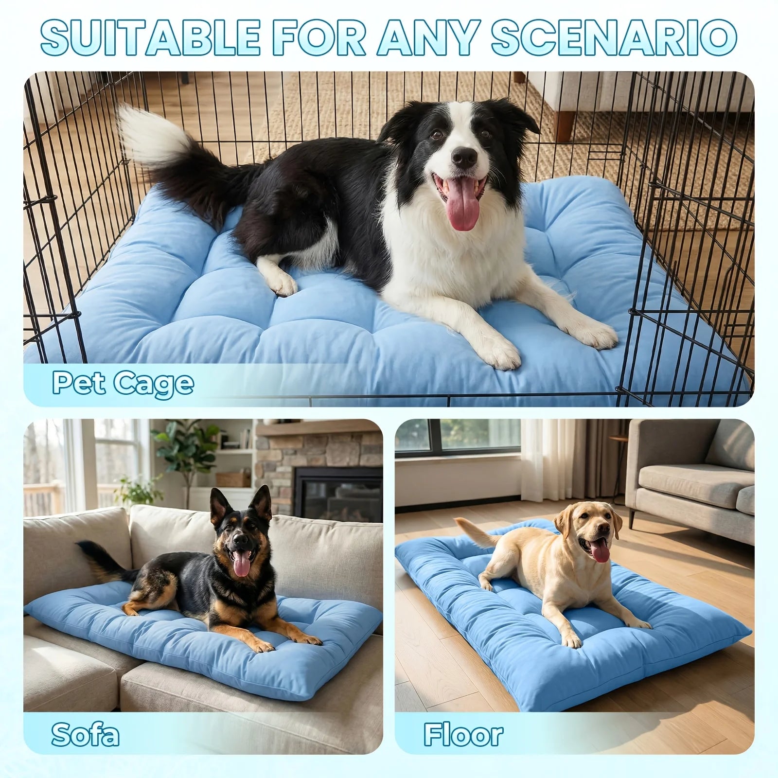 Extra-Large Summer Cooling Mat Dog Sofa Bed | Ultra-SoftExtra-Large Plush Dog Sofa Bed Super Soft Thick Polyester Pet Mat