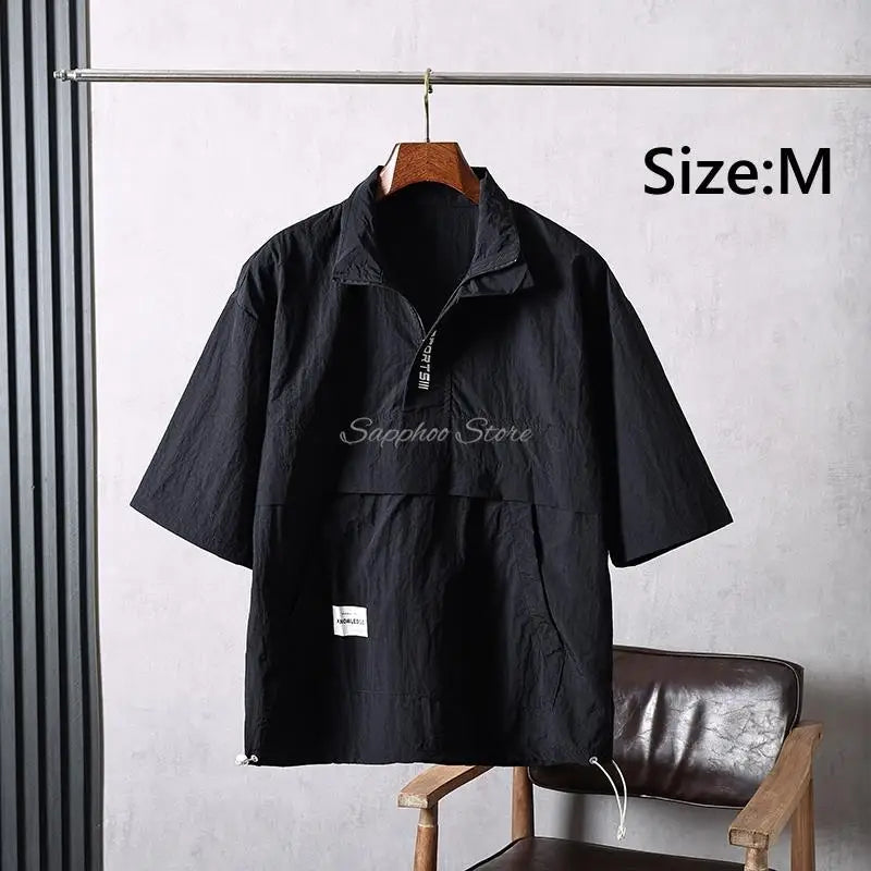 M/L/XL/2XL/3XL Pet Groomer Lapel Work Clothes Unisex Summer Salon Hairdressers Wrap Short Sleeves